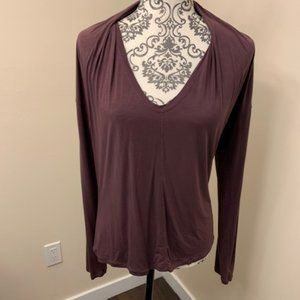 Lululemon Long Sleeve Burgundy Blouse